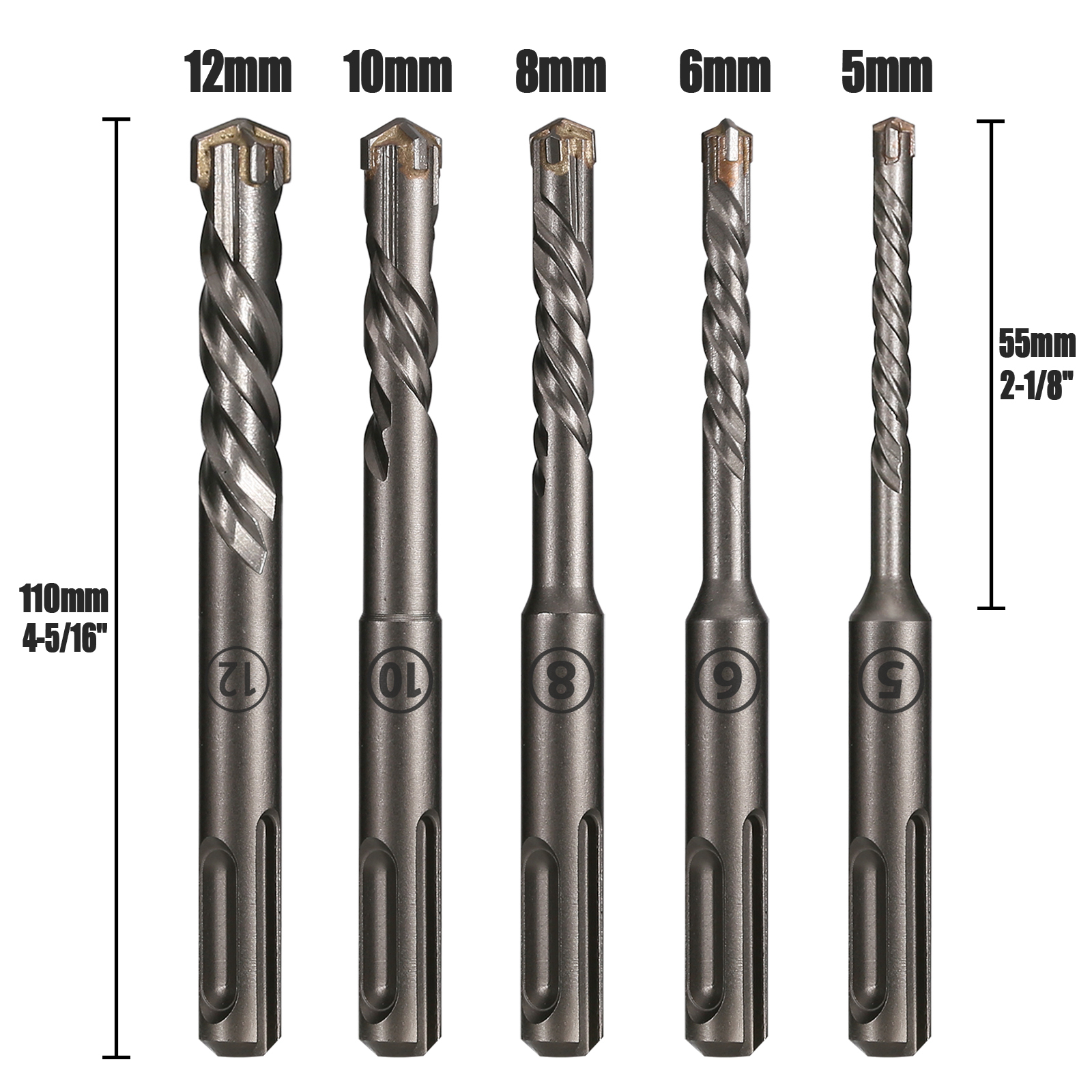 5Pcs/Set SDS PLUS Shank 5/6/8/ – обзор и цена Concrete Breaker Demolition