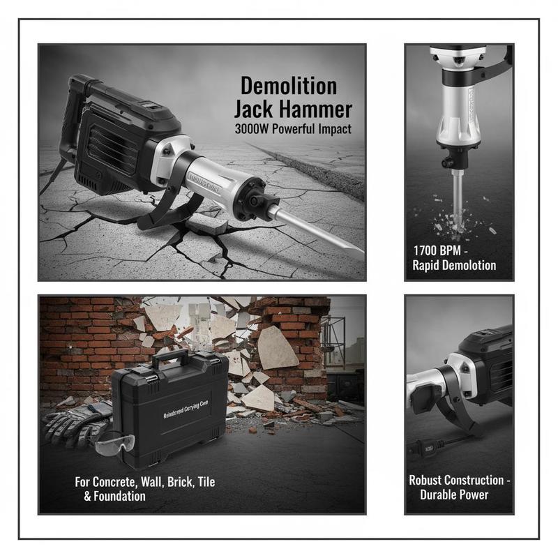 Concrete Breaker 3000W For Fou – обзор и цена Concrete Breaker Demolition